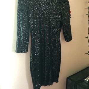 Black Sequin Dress